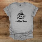 Coffee time mascot sport grey t shirt unisex