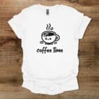 Coffee time mascot white t shirt unisex