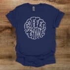 Coffee time typography navy t shirt unisex