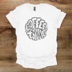 Coffee time typography white t shirt unisex