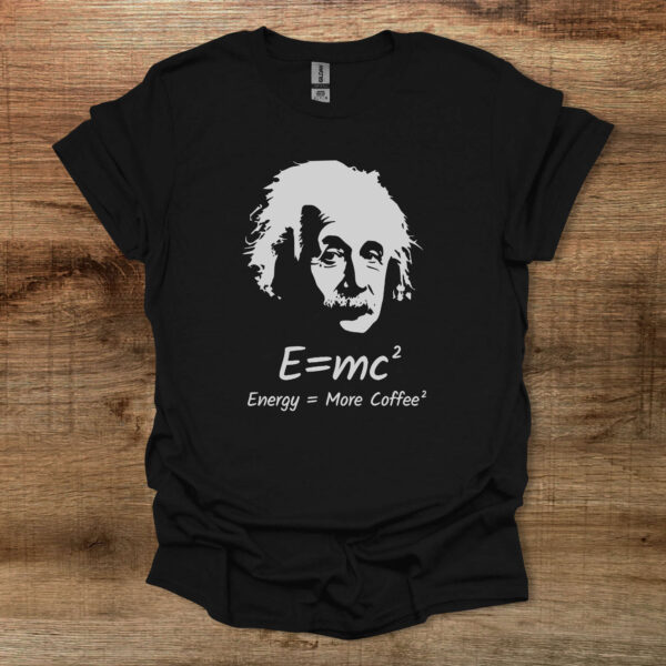 Einstein emc2 black t shirt unisex