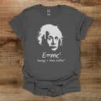 Einstein emc2 charocal t shirt unisex