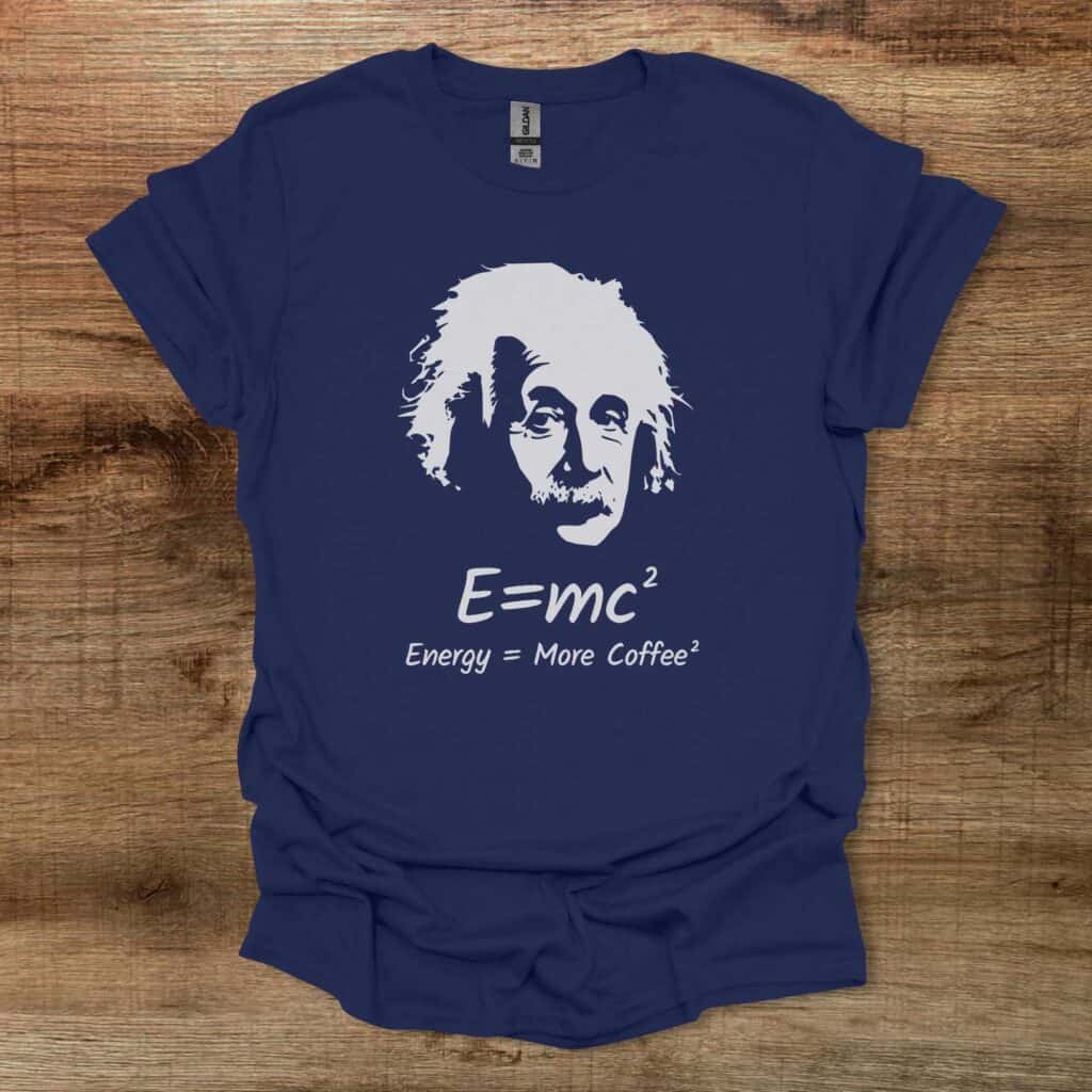 Einstein EMC2 Navy T-Shirt Unisex Einstein emc2 navy t shirt unisex