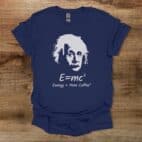 Einstein emc2 navy t shirt unisex