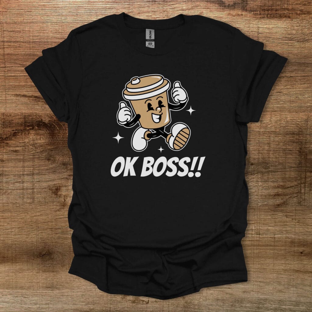 Ok Boss Mascot Black T-Shirt Unisex Ok boss mascot black t shirt unisex