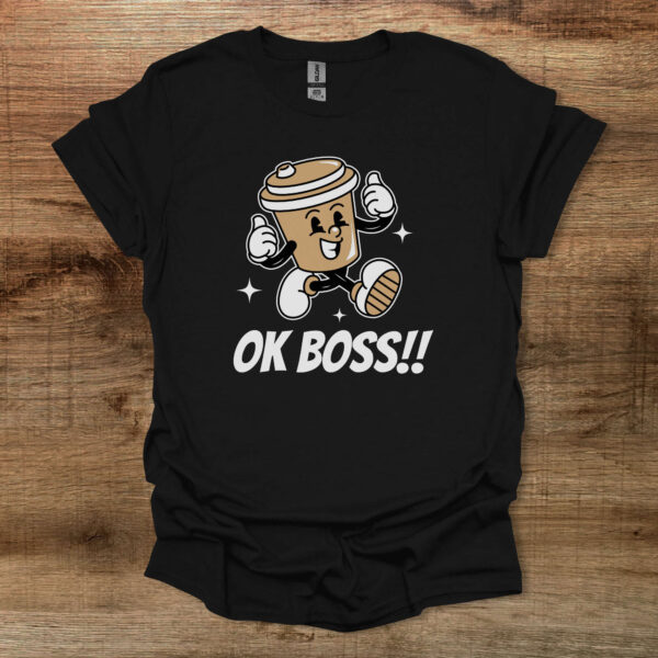 Ok boss mascot black t shirt unisex