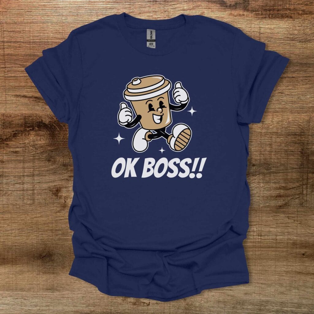 Ok Boss Mascot Navy T-Shirt Unisex Ok boss mascot navy t shirt unisex