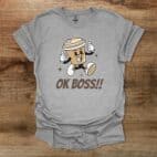 Ok boss mascot sport grey t shirt unisex