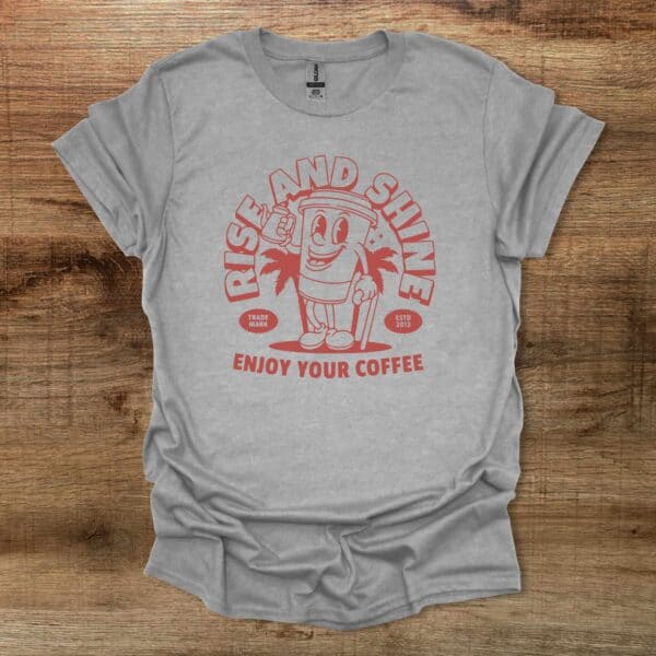 Rise and shine mascot sport grey t shirt unisex
