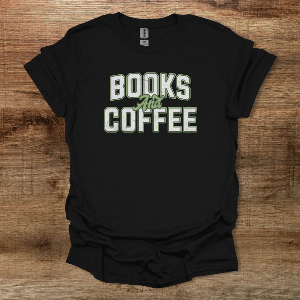 Books & Coffee College Black T-Shirt Unisex Books & Coffee College Black T Shirt Unisex