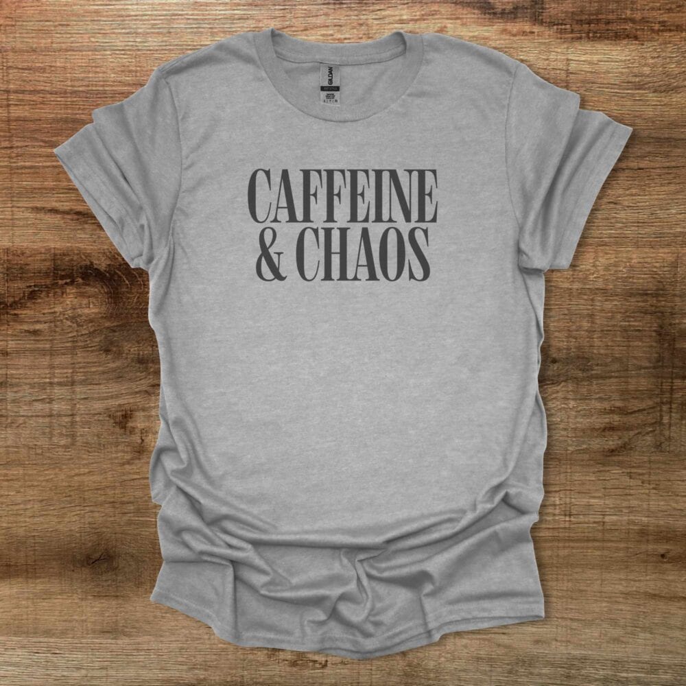 Caffeine And Chaos Sport Grey T-Shirt Unisex Caffeine And Chaos Sport Grey T Shirt Unisex