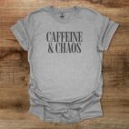 Caffeine And Chaos Sport Grey T Shirt Unisex