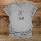Caffeine & Crime Inspector Cat Sport Grey T Shirt Unisex