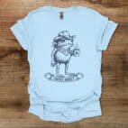 Coffee Addict Frog Light Blue