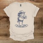 Coffee Addict Frog Natural T Shirt Unisex