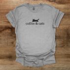 Coffee & Cats Sport Grey T Shirt Unisex