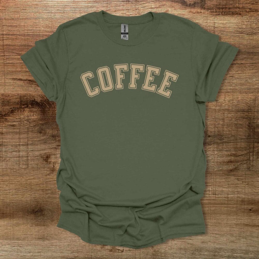 Coffee College Military Green T-Shirt Unisex Coffee College Military Green T Shirt Unisex