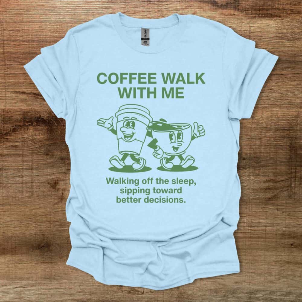 Coffee Walk With Me Mascot Light Blue Coffee Walk With Me Mascot Light Blue