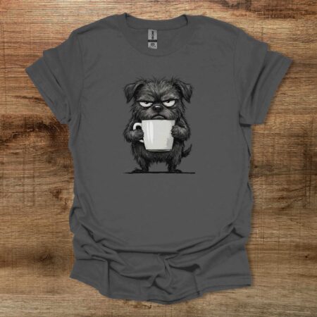 Furry Coffee Dog Charocal T Shirt Unisex
