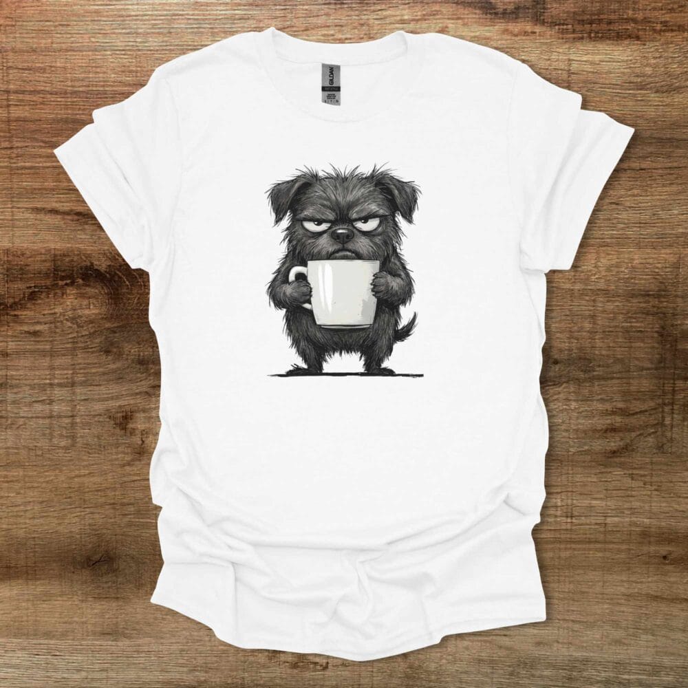 Furry Coffee Dog White T-Shirt Unisex Furry Coffee Dog White T Shirt Unisex
