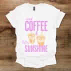 Iced Coffee And Sunshine White T Shirt Unisex