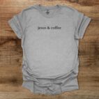 Jesus & Coffee Sport Grey T Shirt Unisex