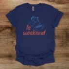 Le Weekend Navy T Shirt Unisex