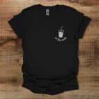 On The Rocks Pocket Black T Shirt Unisex