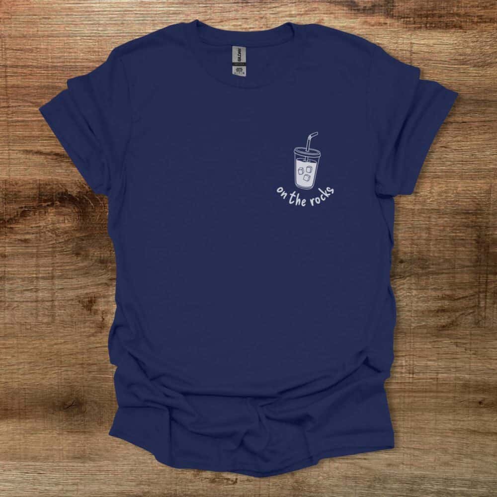 On The Rocks Pocket Navy T-Shirt Unisex On The Rocks Pocket Navy T Shirt Unisex