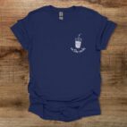 On The Rocks Pocket Navy T Shirt Unisex