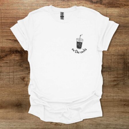 On The Rocks Pocket White T Shirt Unisex