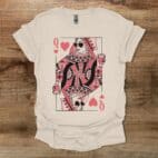 Queen Of Hearts Natural T Shirt Unisex