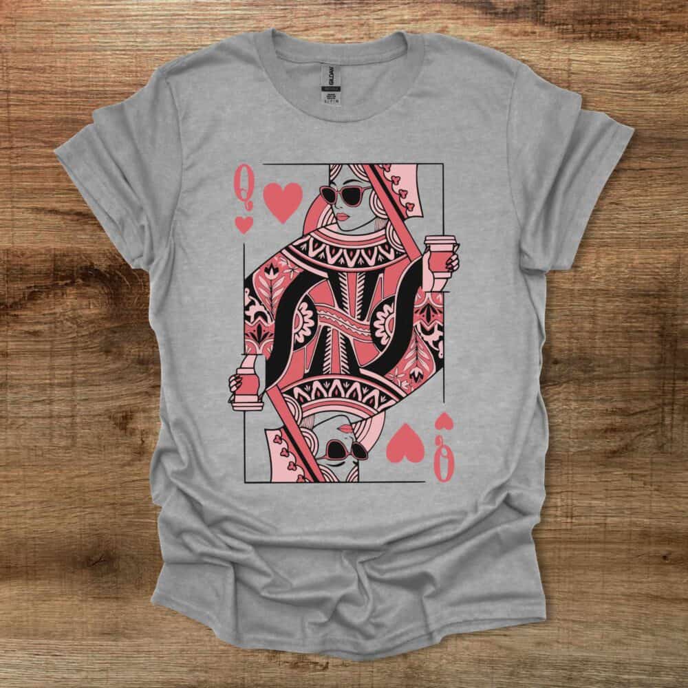 Queen Of Hearts Sport Grey T-Shirt Unisex Queen Of Hearts Sport Grey T Shirt Unisex