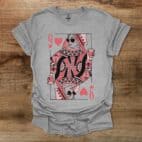 Queen Of Hearts Sport Grey T Shirt Unisex