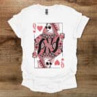Queen Of Hearts White T Shirt Unisex
