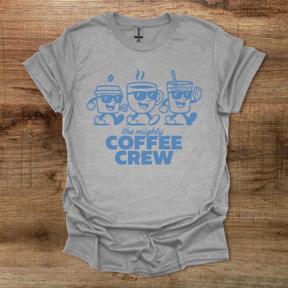 The Mighty Coffee Crew Sport Grey T-Shirt Unisex The Mighty Coffee Crew Sport Grey T Shirt Unisex