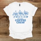 The Mighty Coffee Crew White T Shirt Unisex