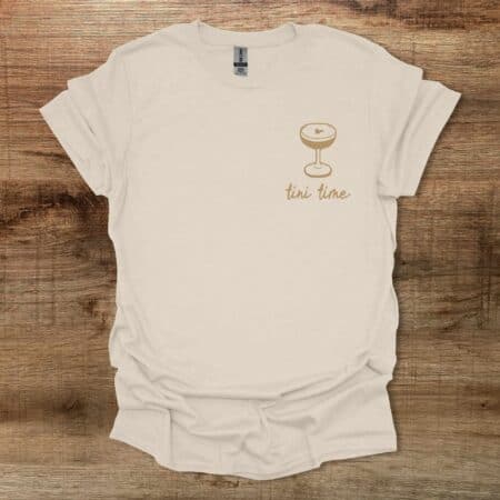 Tini Time Espresso Martini Natural T Shirt Unisex
