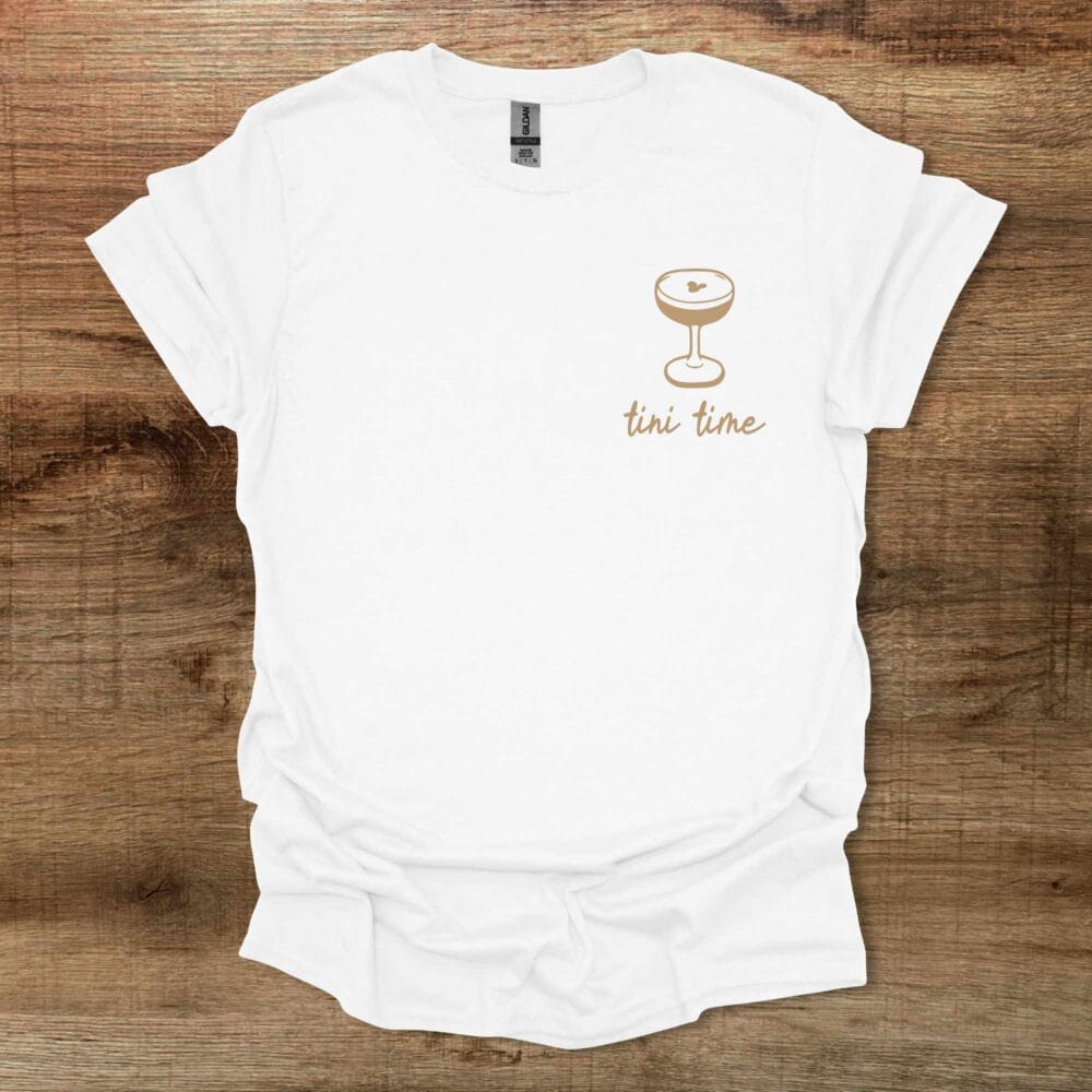 Tini Time Espresso Martini White T-Shirt Unisex Tini Time Espresso Martini White T Shirt Unisex