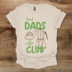 Tired Coffee Dads Club Natural T Shirt Unisex