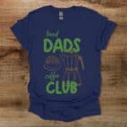 Tired Coffee Dads Club Navy T Shirt Unisex