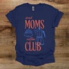 Tired Coffee Moms Club Navy T Shirt Unisex