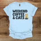 Weekend Coffee Cats Light Blue