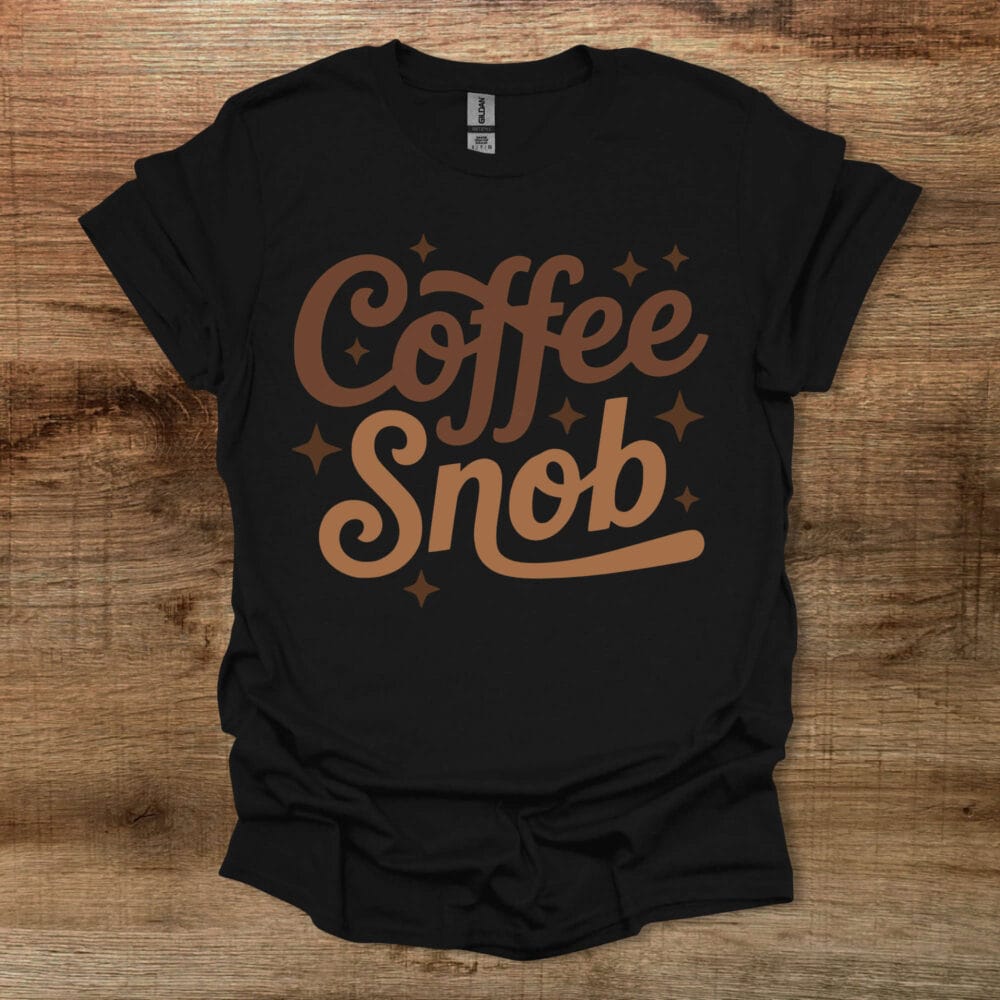 Coffee Snob Black T-Shirt Unisex Coffee Snob Black T Shirt Unisex