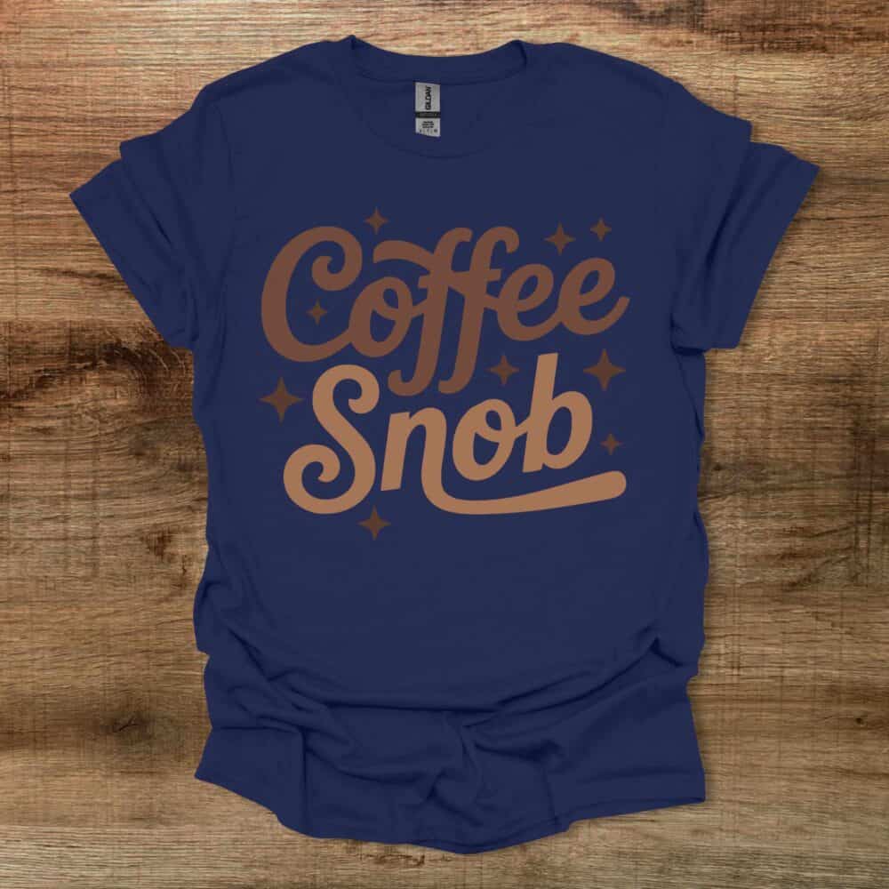 Coffee Snob Navy T-Shirt Unisex Coffee Snob Navy T Shirt Unisex
