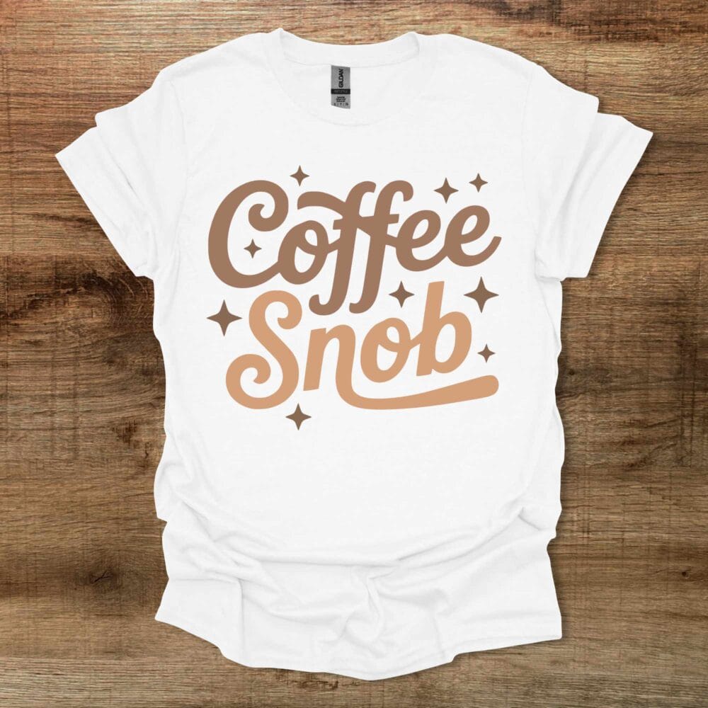 Coffee Snob White T Shirt Unisex