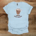 Happy Monday Coffee Mascot Light Blue