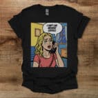I Can't Live Without Coffee Roy Lichtenstein Black T Shirt Unisex