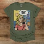 I Can't Live Without Coffee Roy Lichtenstein Military Green T Shirt Unisex
