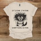 It's Fine Everything Is Fine Natural T Shirt Unisex